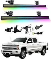 BJOHQ Electric Running Boards Compatible for Chevrolet Silverado 2500 2014-2018 with Light, SUV, Off-Road & Pickup Trucks - Retractable Truck Steps & Nerf Bars