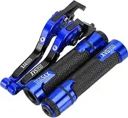 Motorcycle Brake Clutch Lever Handlebar Handle Grips Ends for XVS950 BOLTRSPEC 2014-2018 2017(Blue)
