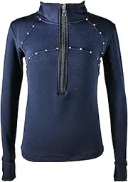 [JoyCan] Girl's Sparkling Ice Skating Training Jacket Diamond Plush Top Premium Skating Training Clothes for Girls