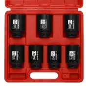 1/2-Inch Drive Deep Spindle Axle Nut Impact Socket Set, Inch, Cr-Mo, 6-Point,...