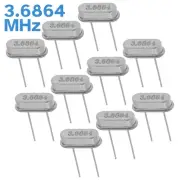 10pcs HC-49/S 3.6864 MHz Quartz Crystal Resonator Piezoelectric Oscillator