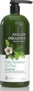 Avalon Organics Scalp Treatment Tea Tree Shampoo, Encourages Scalp Well-Being and Leaves Hair Soft, 32 Fluid Ounces