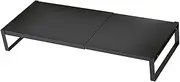 Computer Monitor Stand Multifutional Extendable Portable Tabletop Iron Display Stand Monitor Support Rack for Apartments PC, Single Layer Black