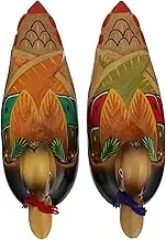 Veemoon Wood Mandarin Ornament Set 2 Pieces Fine Craftsmanship Sturdy for Room Decor Home Déc