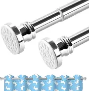 Extendable Shower Curtain Tension Rod 105-300cm Telescopic Clothes Rail Stainless Steel Bath Closet Hanging Pole
