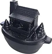 John Wright Log Cabin Steamer - Rustic Cast Iron Log Cabin Steamer with Porcelain Finish - Humidifier and Potpourri Holder for Home Decor