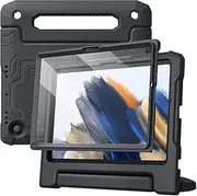 JETech Kids Case for Samsung Galaxy Tab A8 10.5-Inch 2022 (SM-X200/X205/X207) with Built-in Screen Protector, Shockproof Full-Body Handle Stand Tablet Protective Cover (Black)