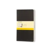 Moleskine Cahier Soft Cover Notebook Grid Set Large (Black) [3-Pieces]