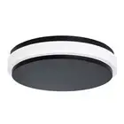 AFX Lighting Eris 1 Light 14" LED Ceiling Light, Black/White - EISF14LAJUDBK