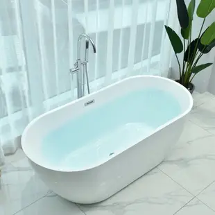 亞克力薄邊浴缸無縫一體浴缸家用網紅成人浴盆獨立式歐式貴妃浴缸/浴缸/浴池/泡澡缸/亞克力浴缸