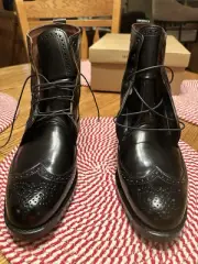 BNIB Allen Edmonds Black Shell Cordovan Dalton Boots 13D