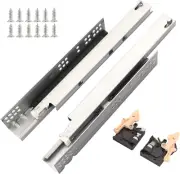 6 Pair 14 Inch Undermount Soft Close Drawer Slides,Bottom Mount Concealed 100Lb