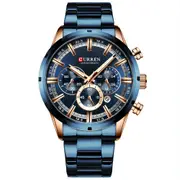 Waterproof Men Business Watch with Quartz Movement and Steel Belt