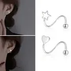 Women Spiral Earrings Cuff Wrap Earrings Piercing Earring Twist Jewelry for Girl