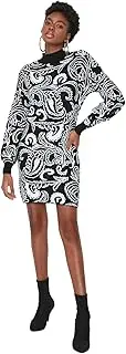 [Trendyol] Women's Mini Knitted Dress, Shift Jersey Dress