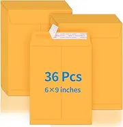 36 Pack Catalog Envelopes Self Seal, 6 x 9 Inches Catalog Mailing Envelopes,Yellow Manila Envelopes for Mailing