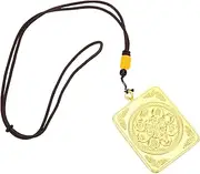 [Ipetboom] Hand-painted Card Neck Chain Pendant Retro Pendant Necklace Vintage Pendant Necklace Decor for present Metal Decor Locket Decor Pendants Silver Alloy