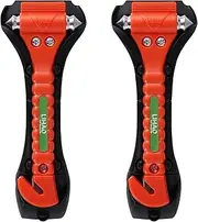 LIHAO Car Safety Hammers Window Breaker and Seat Belt Cutter for Car Emergency Escape 2-in-1 Underwater Working Car Escape Tool (2 Pack)