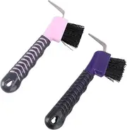 BCOATH Horse Hoof Cleaning Brush Set Grooming Tool Multi-Purpose Hoof Random Color