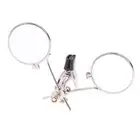 5X Double Lenses Magnifying Glass Clip Diameter 25mm MINI Monocular Magnifier ba