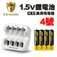 【日本KOTSURU】8馬赫4號/AAA恆壓可充式1.5V鋰電池4入+CX5專用充電器 現貨 廠商直送
