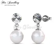 Simply Crystal Pearl Earrings