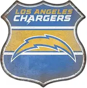 Rico Industries NFL Football Los Angeles Chargers Rustic 11.5" Home Decor Metal Route Sign