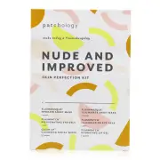 Patchology Nude & Improved Skin Perfection Kit: Hydrate Mask, Illuminate Mask, Rejuvenating Eye Gels, illuminating Eye Gels, Cleansing Facial Wipes, Hydrating Lip Gels