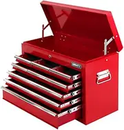 Giantz 9 Drawers Large Tool Chest Trolley, Lockable Toolbox Tools Storage Box Cabinet Cart Garage Ute Organiser Boxes, Heavy Duty Sturdy Construction Non-Slip Liners Red