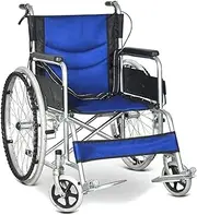 Transport Wheelchair Folding Wheelchair Portable Wheelchair Transport Wheelchair Lightweight Foldable Light Elderly Travel Multi-Functional Trolley Wheelchairs for Adults