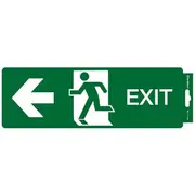 Exit Left Shelf-Adhesive Sign