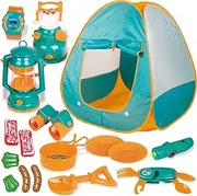 Kids Play Tent, Pop Up Tent with Kids Camping Gear Set, Outdoor Toys Camping Tools Set for Kids