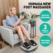 Foot Massager Machine Electric Thai Style Shiatsu Kneading Rolling Air Compression Home Portable Heated Instep 3 Step Massage Device