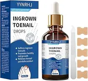 Ingrown toenail treatment- 30ML Toenail Softening Solution & Removal Tool with 10 nail patch​ |Effective Solution for Ingrown Toenails, Softens Nails, Easy to Use at Home​ IngrownToenail Removal Kit