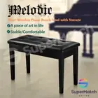 Melodic Piano Bench Stool Large Space PU Leather Keyboard Seat Chair Storage