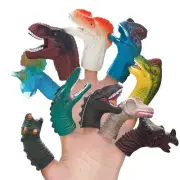 Dinosaur Toys Dinosaur Figures, Dinosaur Finger Puppets, Rubber Dinosaur Head...