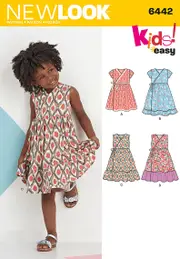 New Look Sewing Pattern 6442 N6442 Childs' Easy Wrap Dress