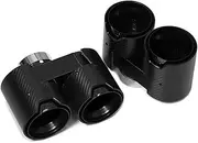 Quad Stainless Steel Carbon Fiber Exhaust Tip Compatible For BMW G20 G21 330i 330d 330e Muffler Tip Exhaust System Nozzle Exhaust Tip(Carbon Fiber E)