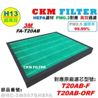 在飛比找蝦皮商城優惠-【CKM】HEPA濾芯 適 3M FA-T20AB 極淨型 