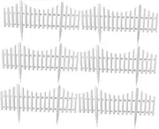 Toddmomy Elegant 6-Piece Garden Fence Outdoor Picket Fences for Yard Modern Decorative