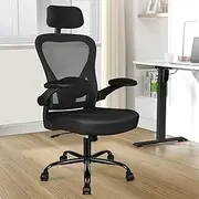 ALFORDSON Ergonomic Office Chair Nobel Series, Executive Chair Swivel for Computer Desk with Adjustable Headrest and Armrest, Mesh Student Gaming Chair (All Black)