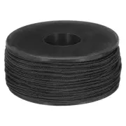 1.18mm x 164 Feet Paracord Micro Cord Rope 100 LB Braided Cord, Black