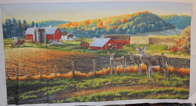 White Tails Quilt Panel by Elizabeth Studios
