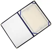 Parliky Crafted Leather Certificate Protector Cover A4 Holder for Graduation Certificates Blue Shield