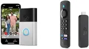 Ring Battery Video Doorbell + Fire TV Stick 4K streaming device - - Complete Home Entertainment and Security Bundle