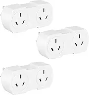 Multi Plug Outlet Extender 3 Pack, Electrical Wall Outlet Splitter, 2 Way Outlet Wall Adapter, Small Plug Adapter for Cruise Ship Home Office Dorm Room