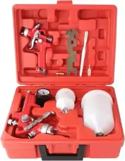 HVLP Air Gravity Spray Gun Set, 2 Pcs Sprayer Paint Gun Kit, 0.8mm 125ml & 1....