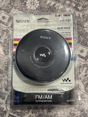 Sony D-FJ003 CD Walkman Skip Free FM/AM Tuner CD Walkman Discman Black NEW NOS