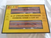 RAIL-KING O & 027 GAUGE STREAMLINED MILWAUKEE ROAD COMBINE/DINER 2 CAR SET