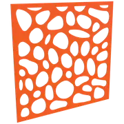 ProtectorAl 300-1200mm x 300-1200mm Orange/Gloss White Riverstone Unframed Composite Deco Panel